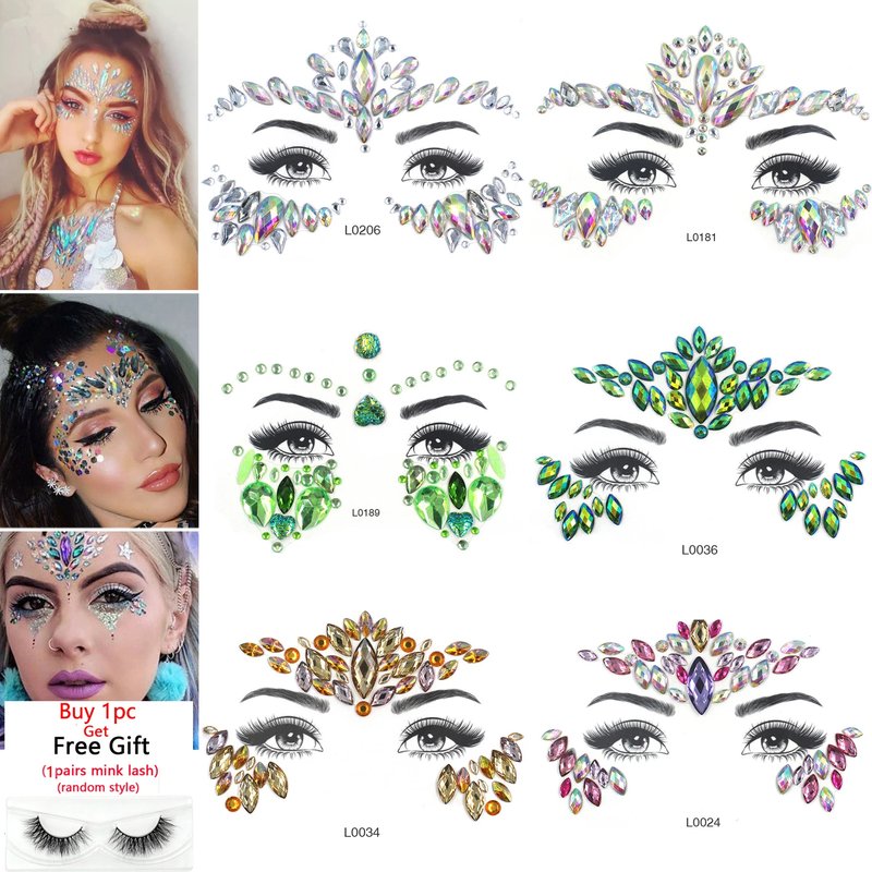 Glitter Face Jewels for Parties