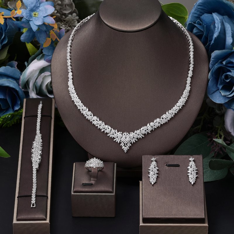 Luxury Zirconia Wedding Jewelry Set