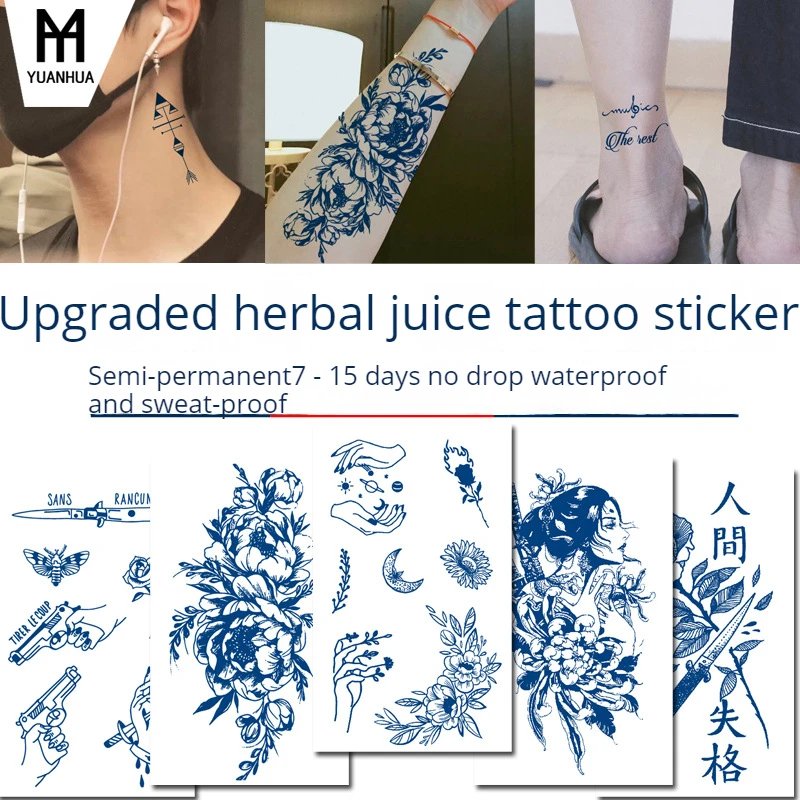 Waterproof Herbal Tattoo Stickers