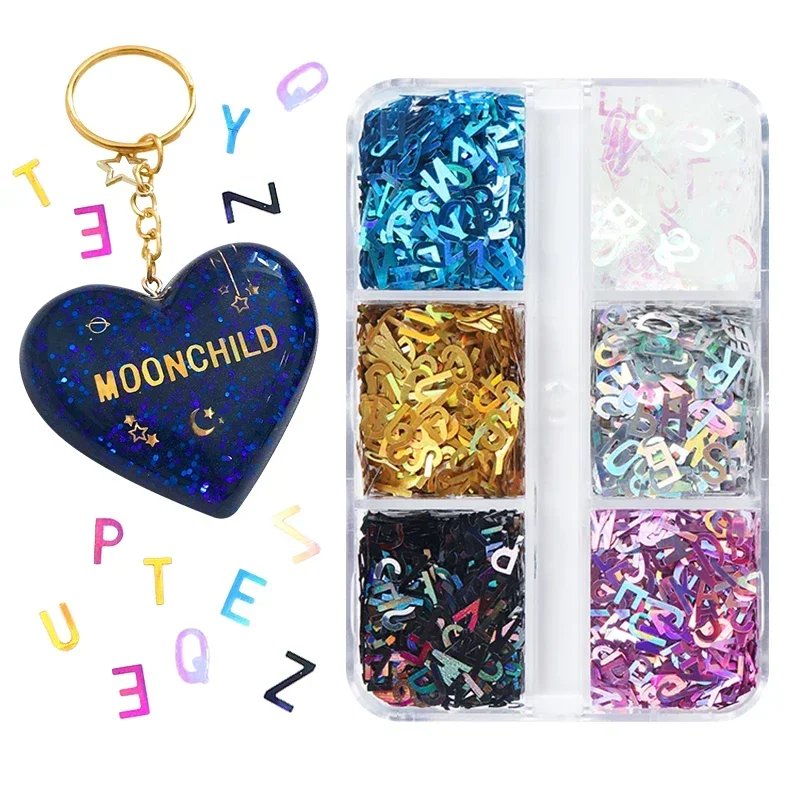 Holographic Alphabet Glitter Flakes