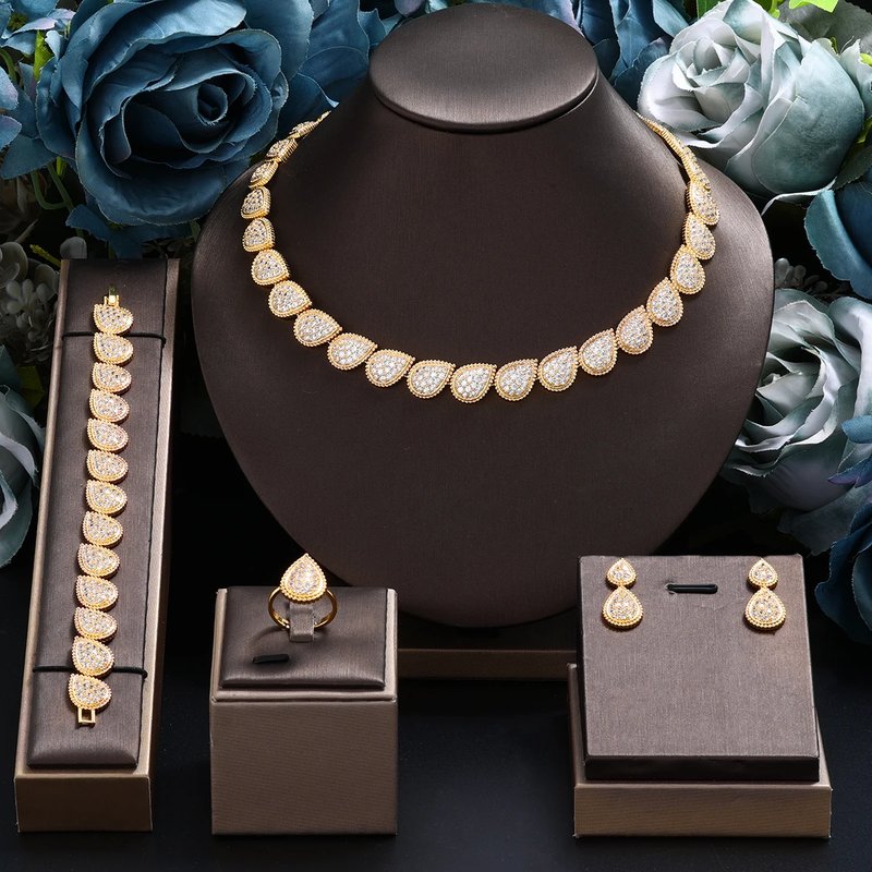 Elegant 4-Piece Bridal Jewelry Set