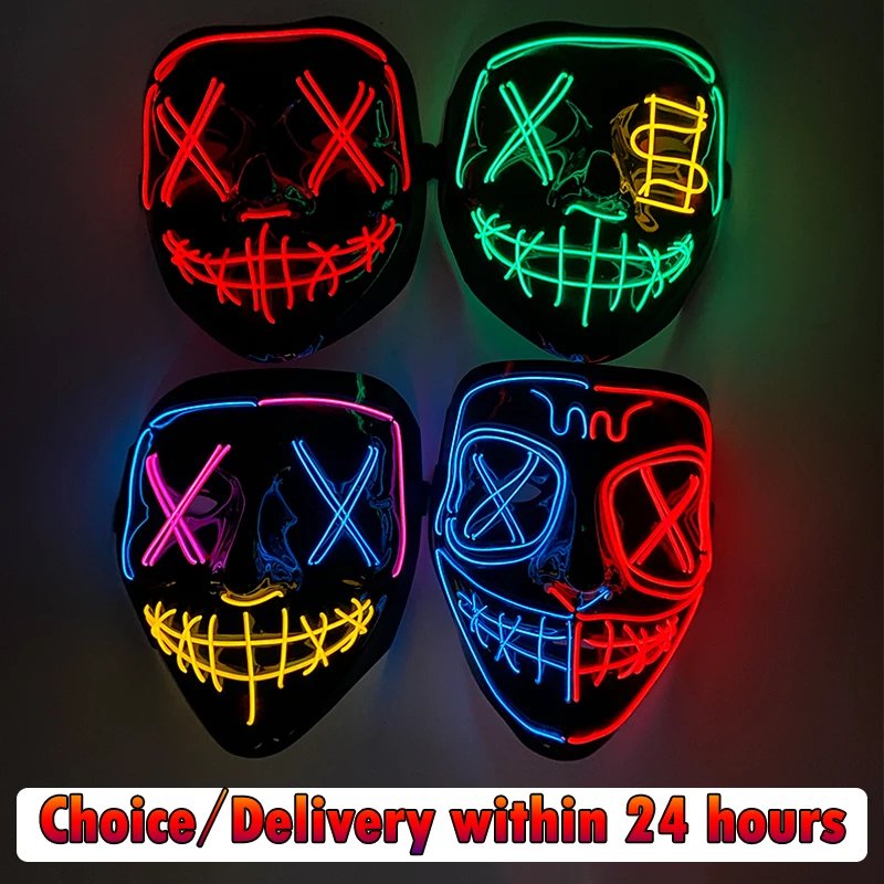Glow-in-the-Dark Halloween Purge Mask