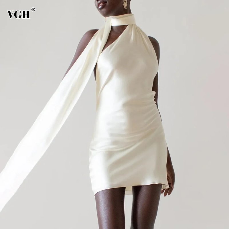 Elegant Satin Mini Dress for Women