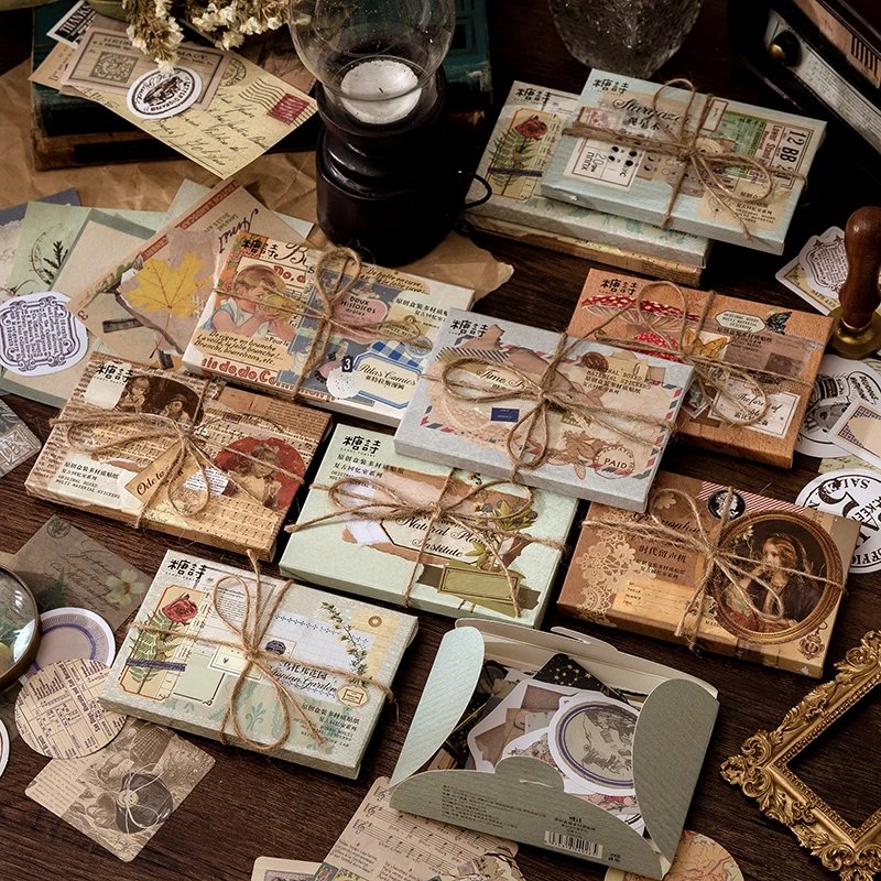 60 Vintage Scrapbook Stickers
