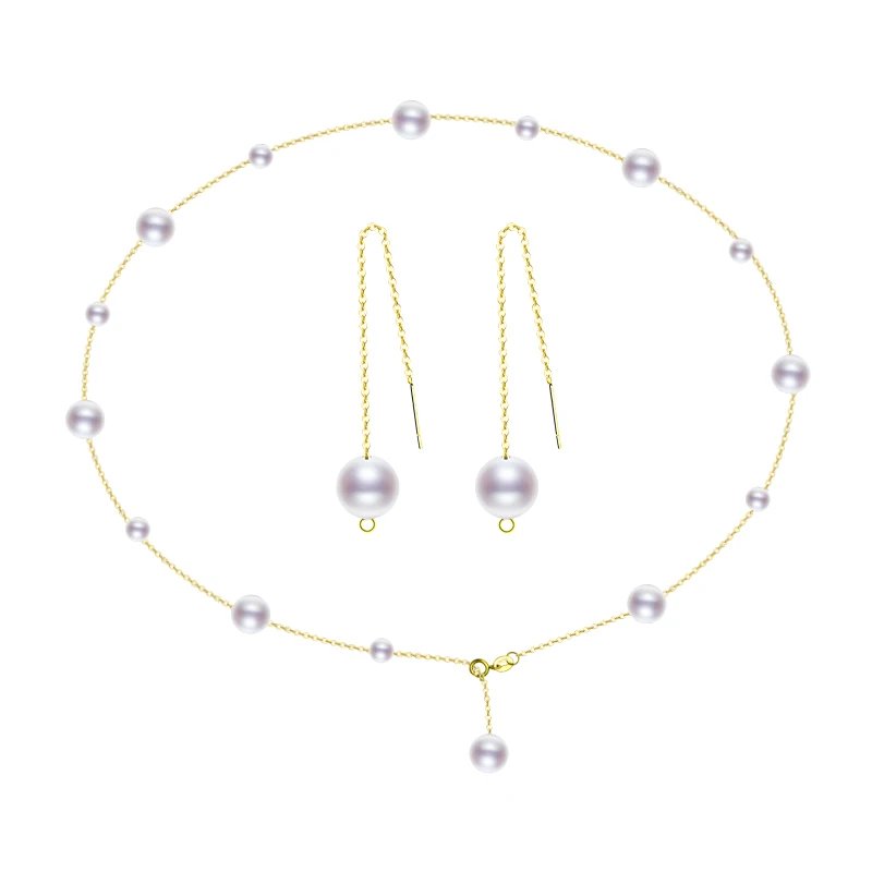 Elegant 18K Gold Pearl Jewelry Set