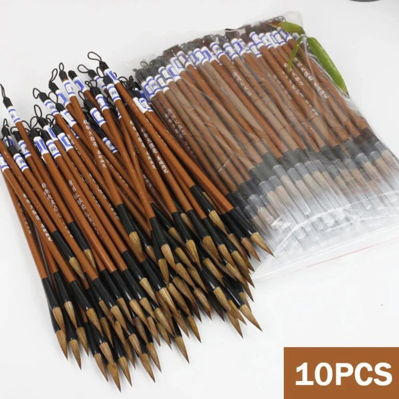 10PCS Traditional Chinese Calligraphy Brushes