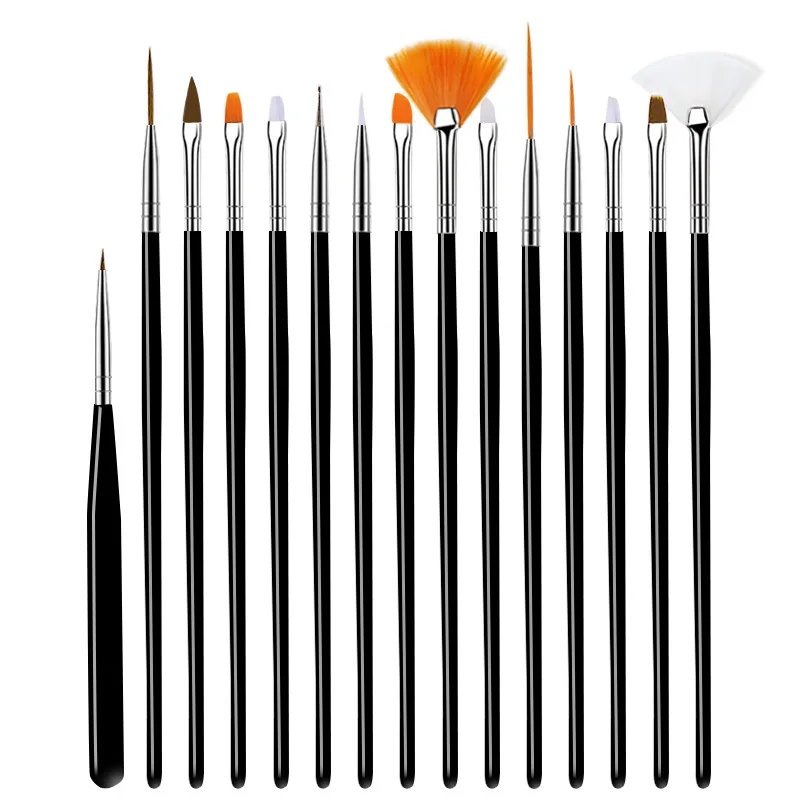 15-Piece Nail Art Brush Set