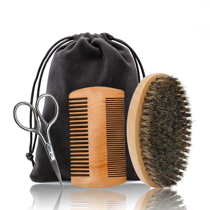 Men's Boar Bristle Shaving Brush Set