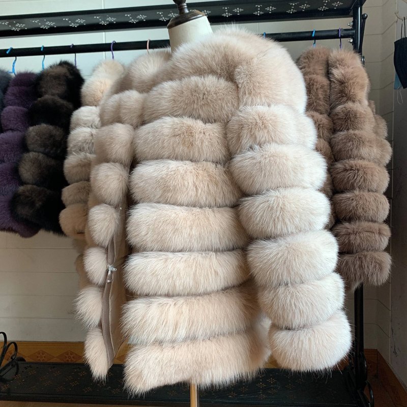 Elegant 4-in-1 Real Fur Coat