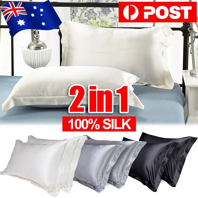 Pure Mulberry Silk Pillowcases - Set of 2