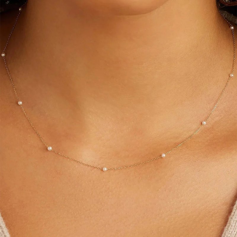 Elegant Pearl Stacked Necklace