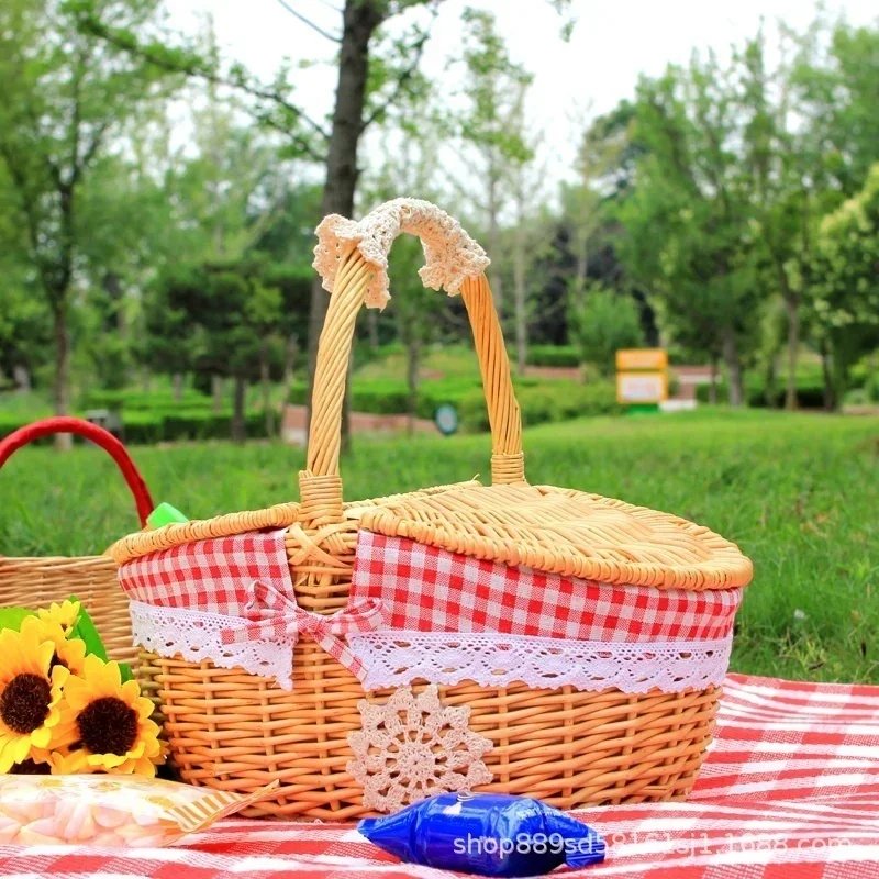 Charming Wicker Picnic Storage Basket