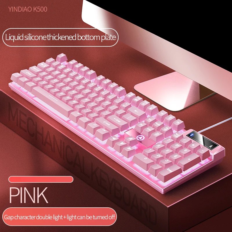 K500 Pink Wired Gaming Keyboard