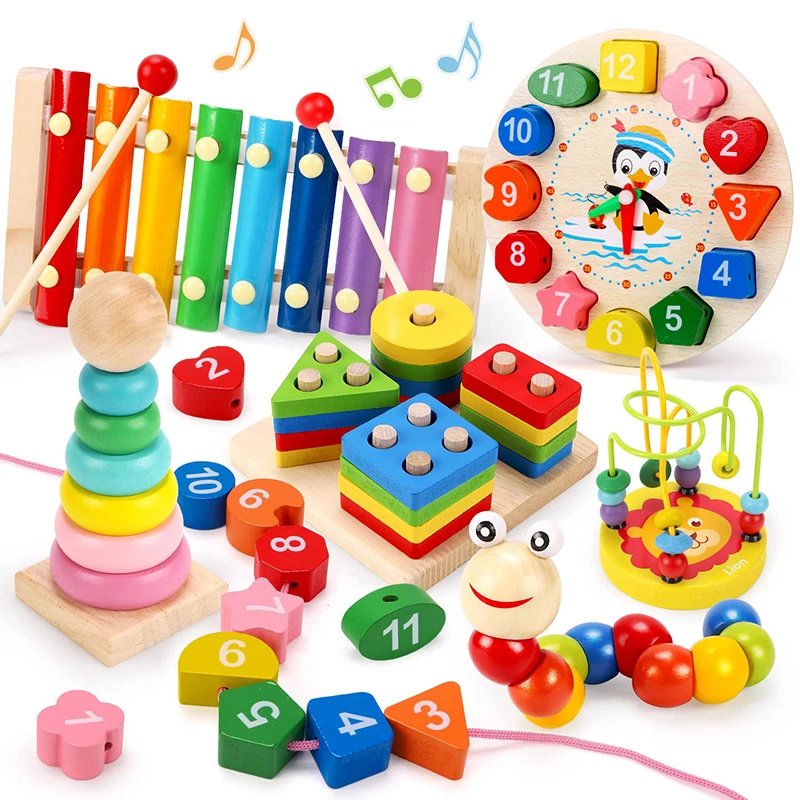 Montessori Wooden Toys Set for Kids