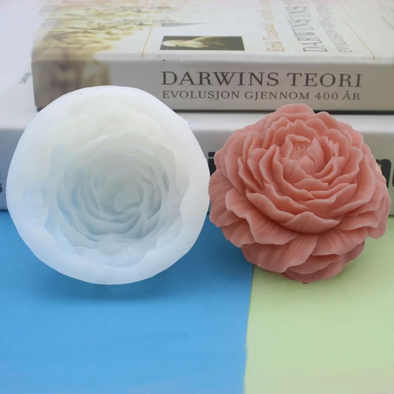 3D Peony Flower Candle Mold