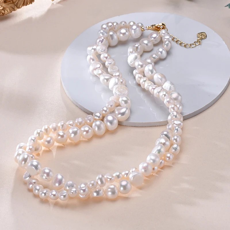 Elegant Double Layer Pearl Necklace