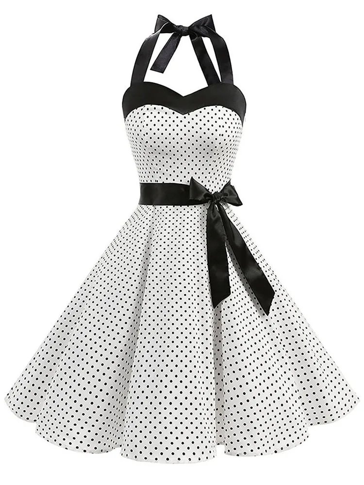 Retro Polka Dot Summer Dress