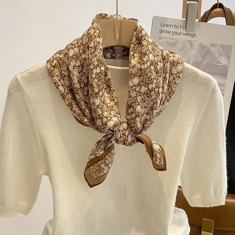 Vintage Floral Velvet Hair Scarf