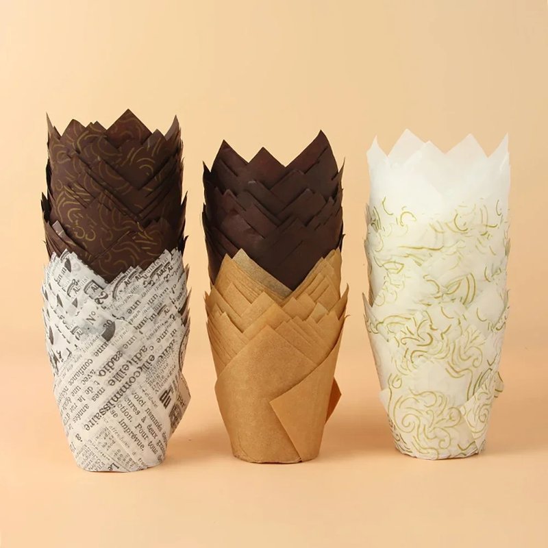 50-Pack Tulip Cupcake Liners