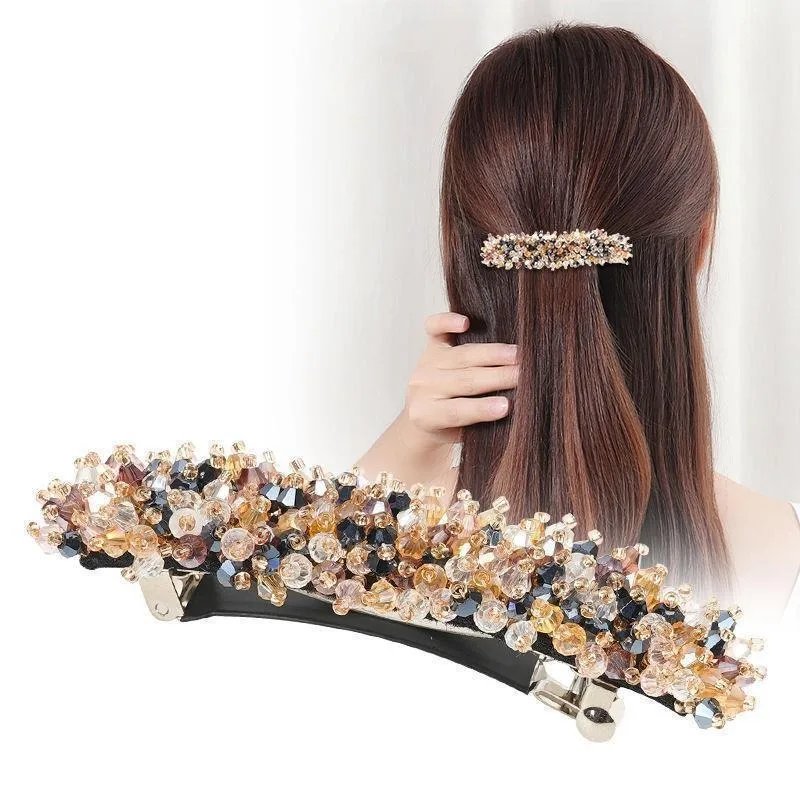 Trendy Rhinestone Pearl Hair Clip