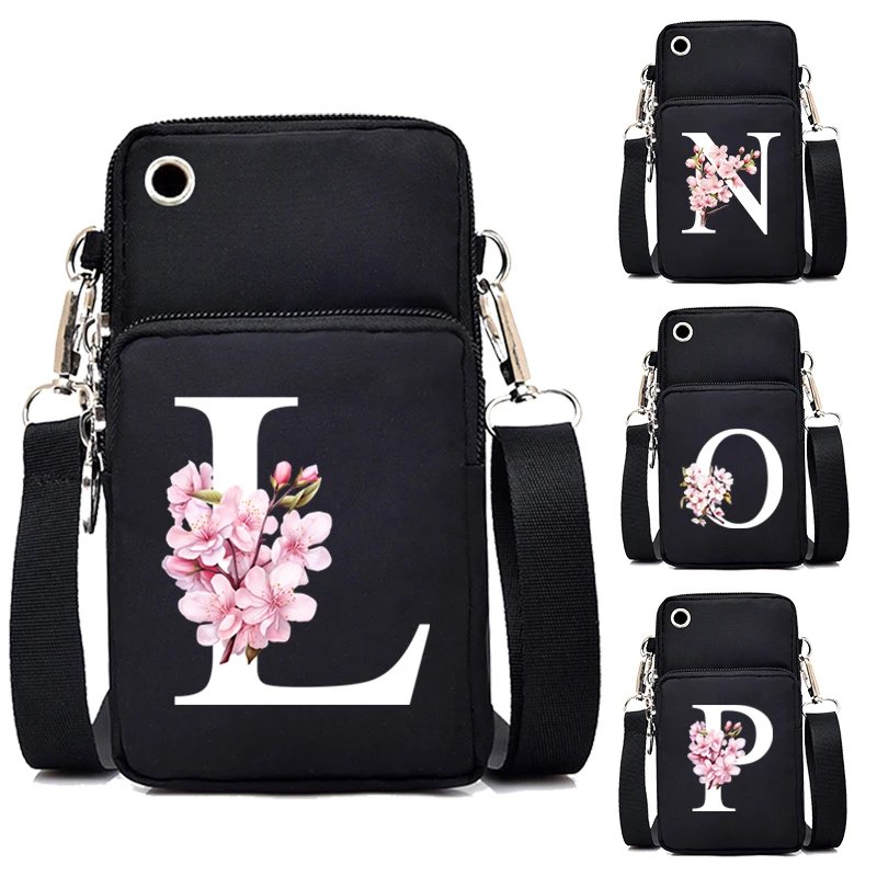 Floral Alphabet Crossbody Bag