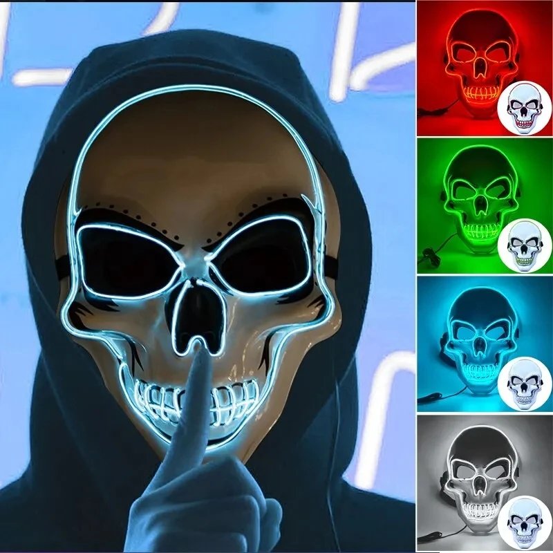 LED Glowing Skull Mask