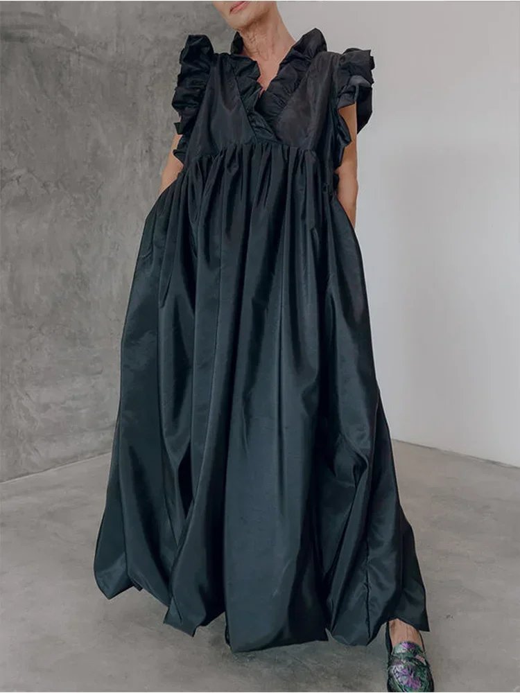 Chic Summer Pleated A-Line Dress
