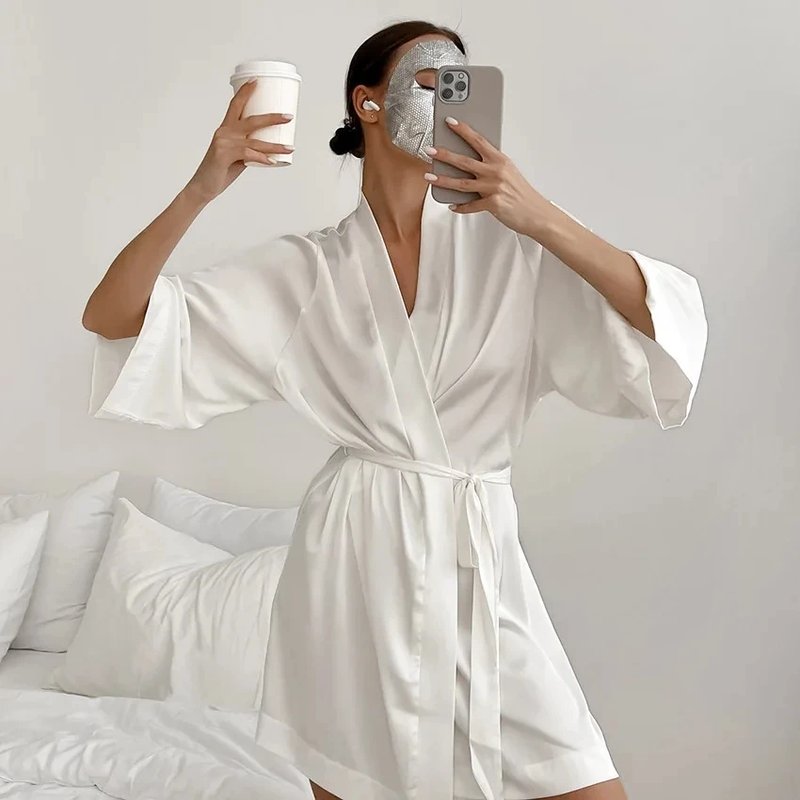 Elegant Bride Silk Satin Robe