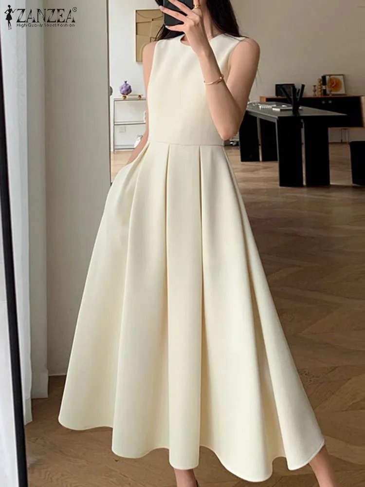 Elegant Sleeveless A-Line Dress