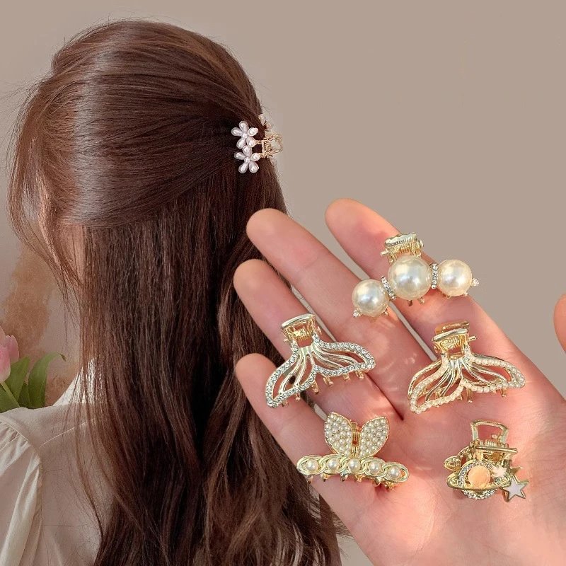 Elegant Mini Pearl Hair Claws
