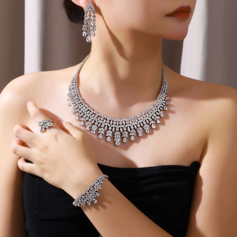 Elegant 4-Piece Bridal Jewelry Set