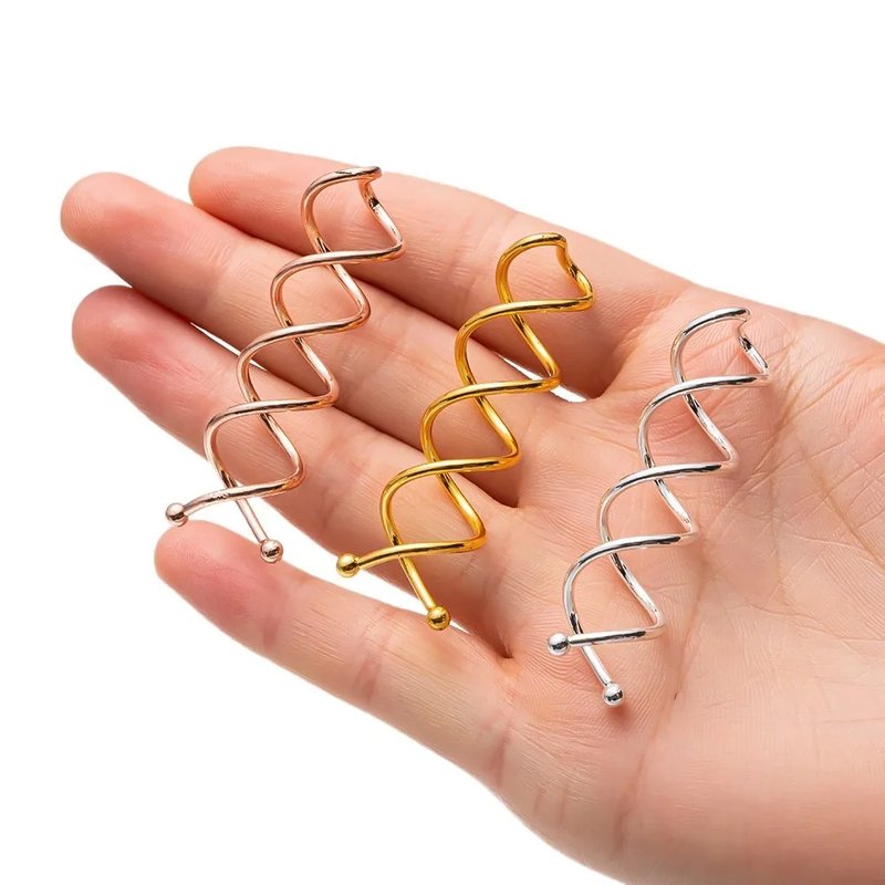 10 Metal Spiral Hair Clips