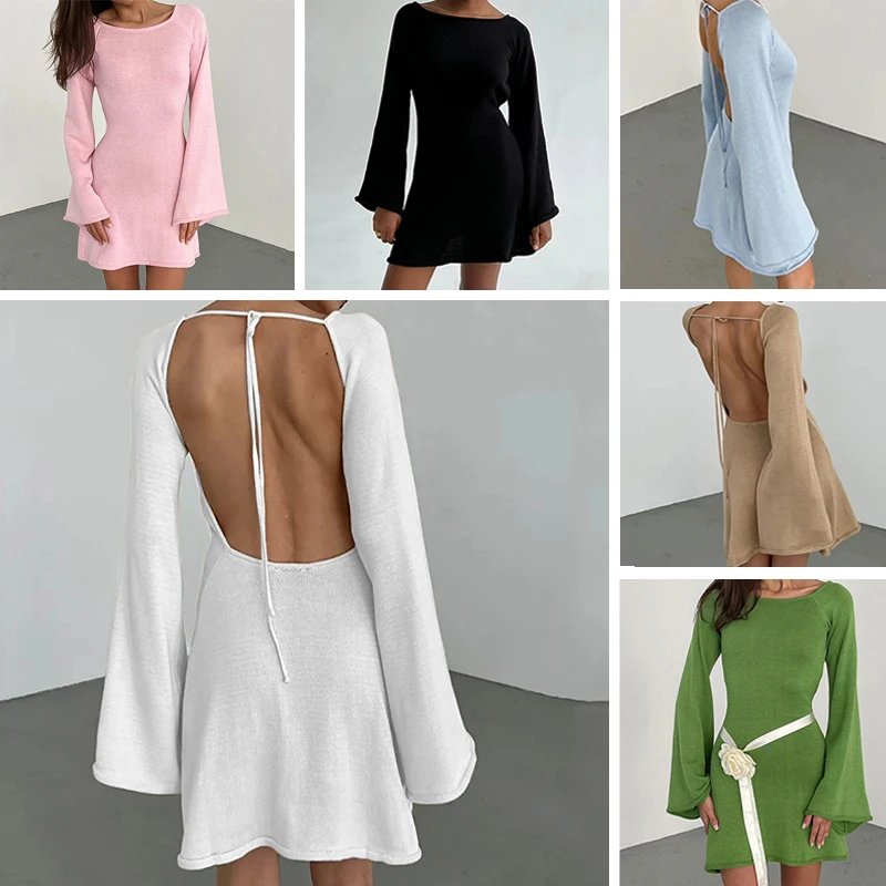 Chic Backless Beach Cover-Up