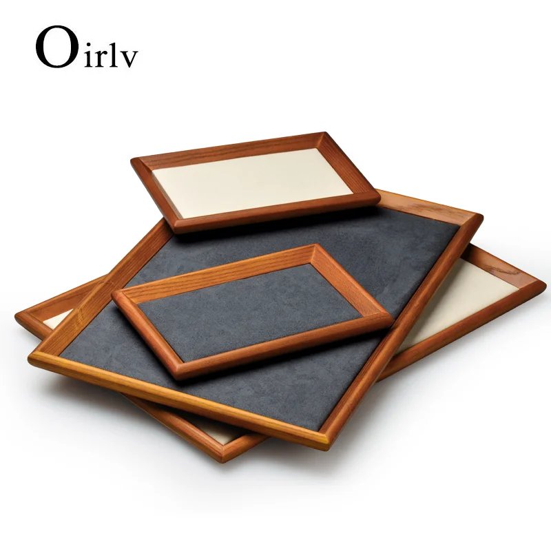 Stackable Wooden Jewelry Display Trays