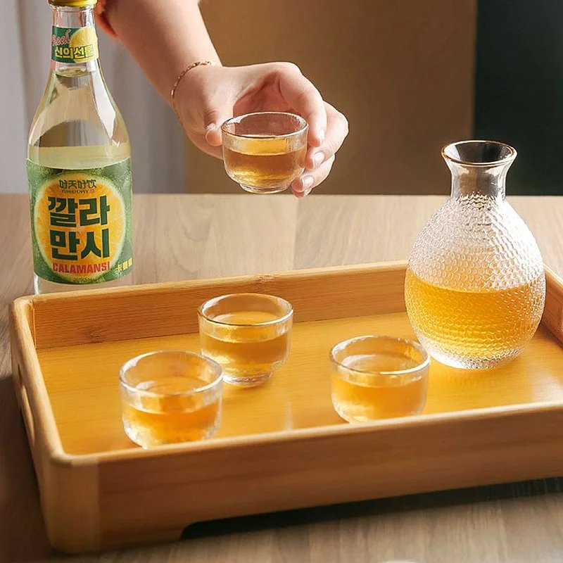 Japanese Hammered Drinkware Set