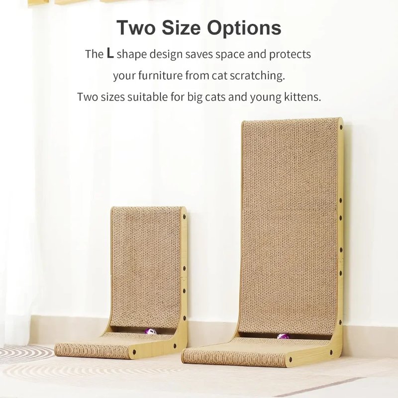 Durable L-Shaped Cat Scratching Post