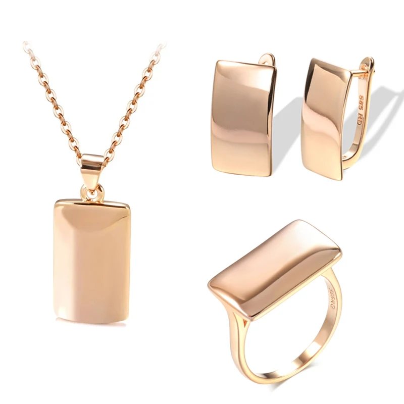 Elegant Gold Geometric Jewelry Set