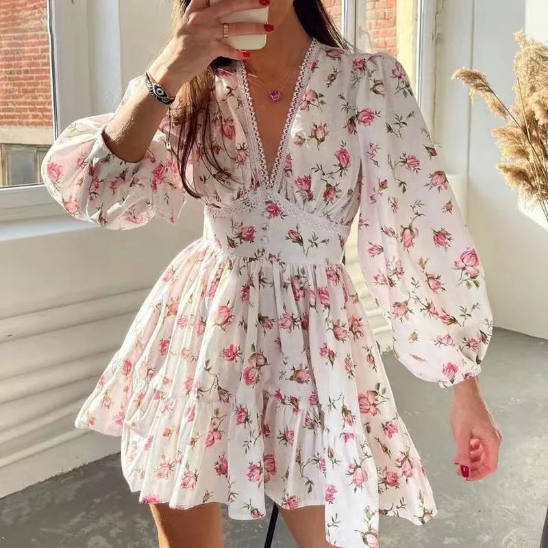 Floral Print Mini Dress for Women