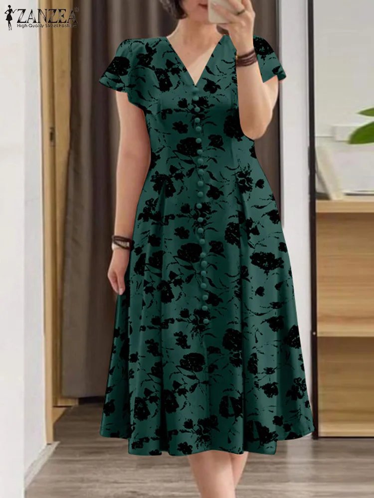 Elegant Floral Midi Dress