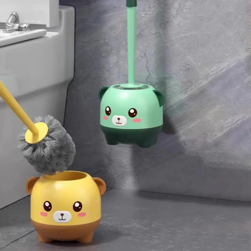 Cute Bear Toilet Brush Set