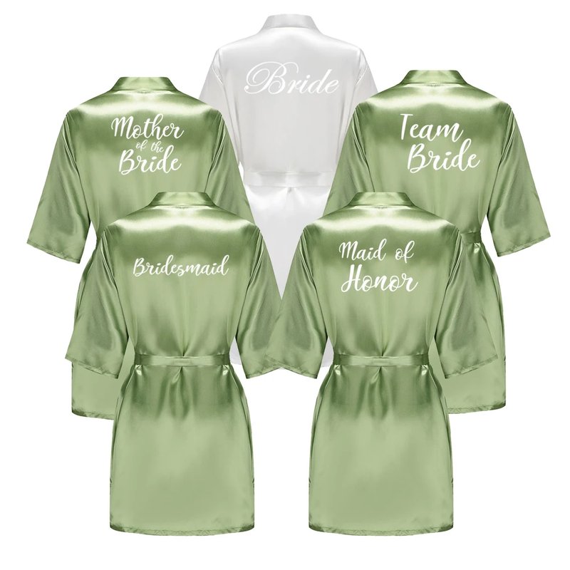 Elegant Plus Size Satin Silk Robes
