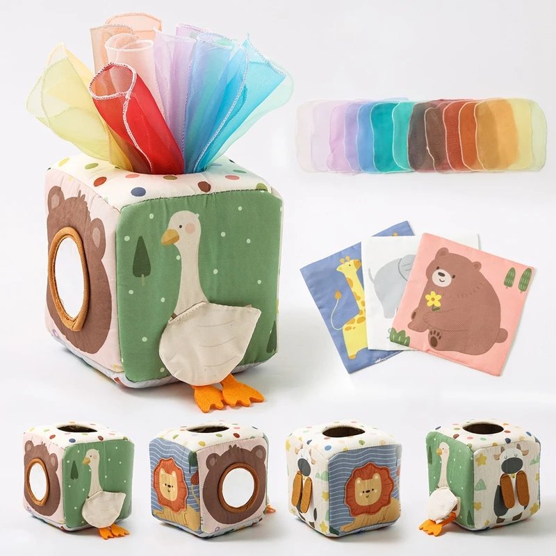 Montessori Animal Tissue Box Toy