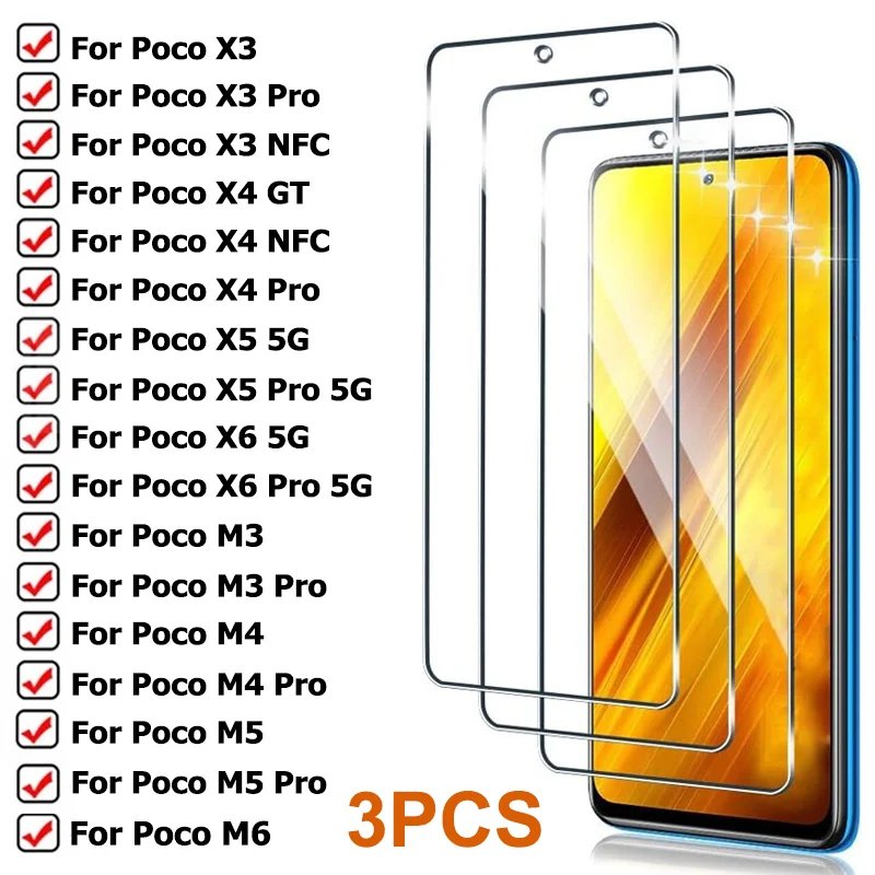 3-Pack Screen Protectors for Poco Phones