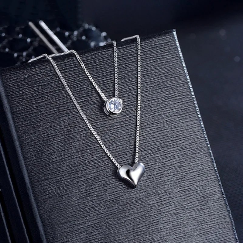 Elegant Double-Layer Heart Necklace