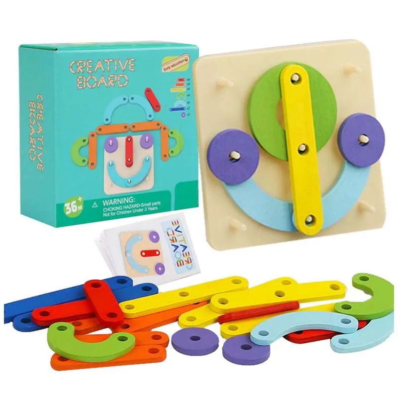 Montessori Geometric Pegboard Puzzle
