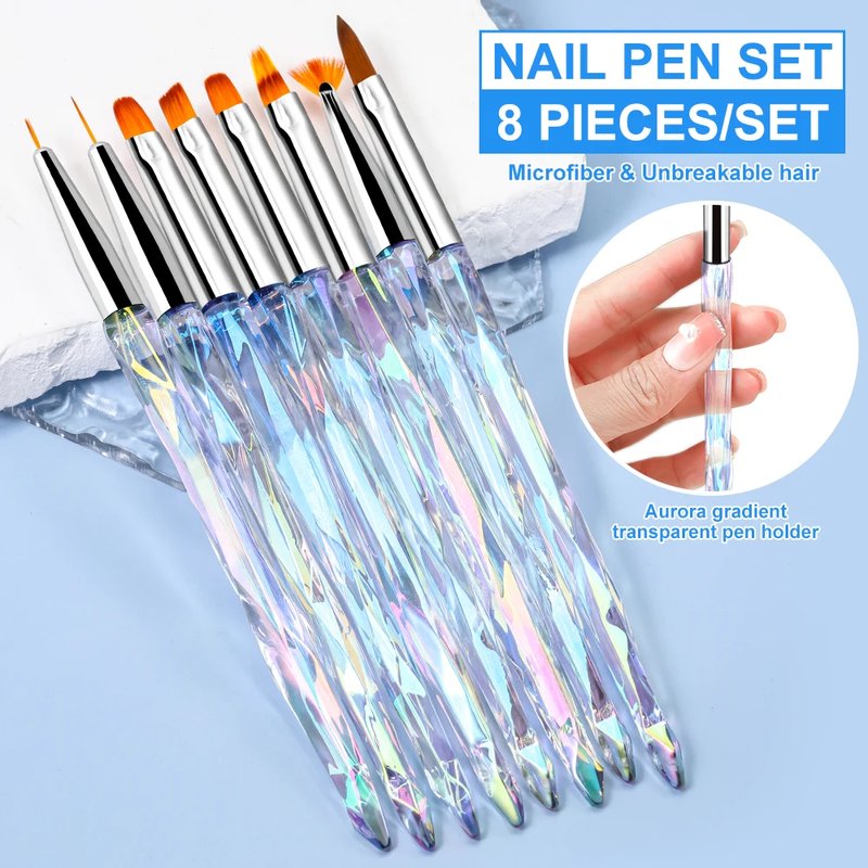 Aurora Acrylic Nail Art Brushes
