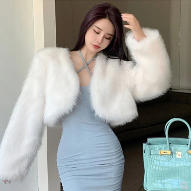 Chic Faux Fur Cardigan for Winter