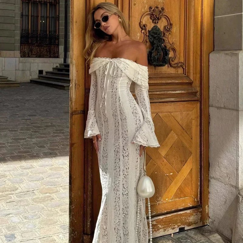 Elegant White Evening Dress