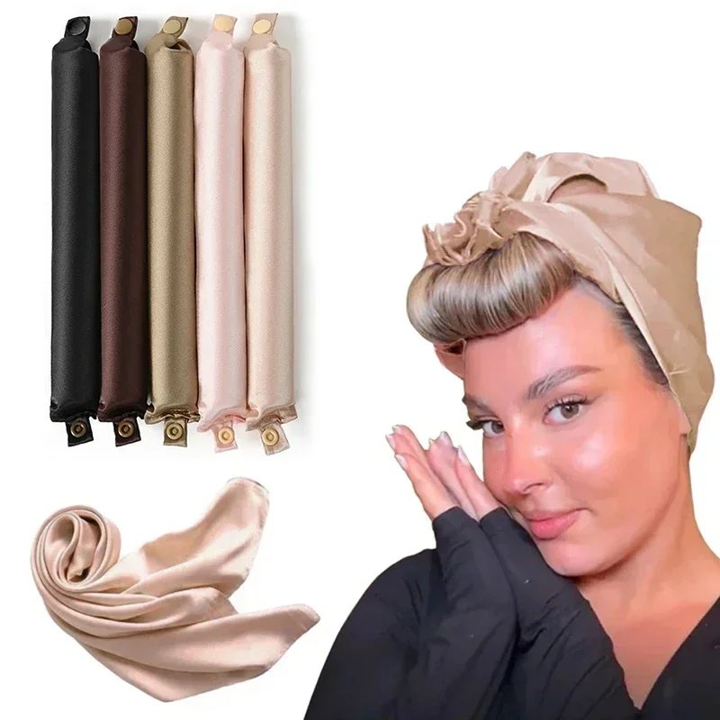 Heatless Satin Hair Curler Headband