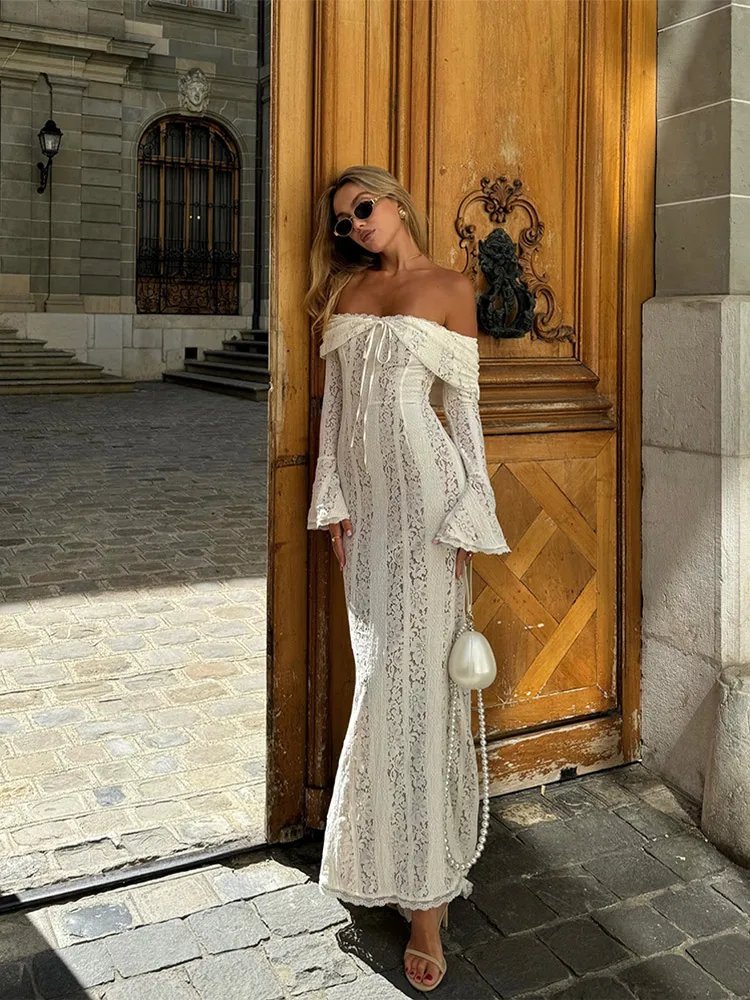 Elegant Off-Shoulder Lace Dress